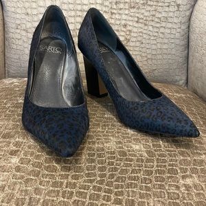 Dark blue with black leopard